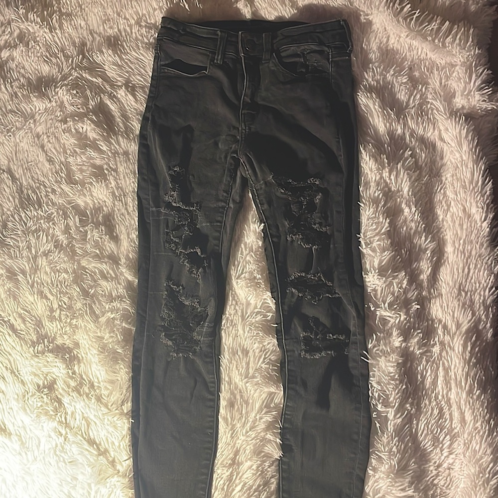 American Eagle skinny jeans, ripped